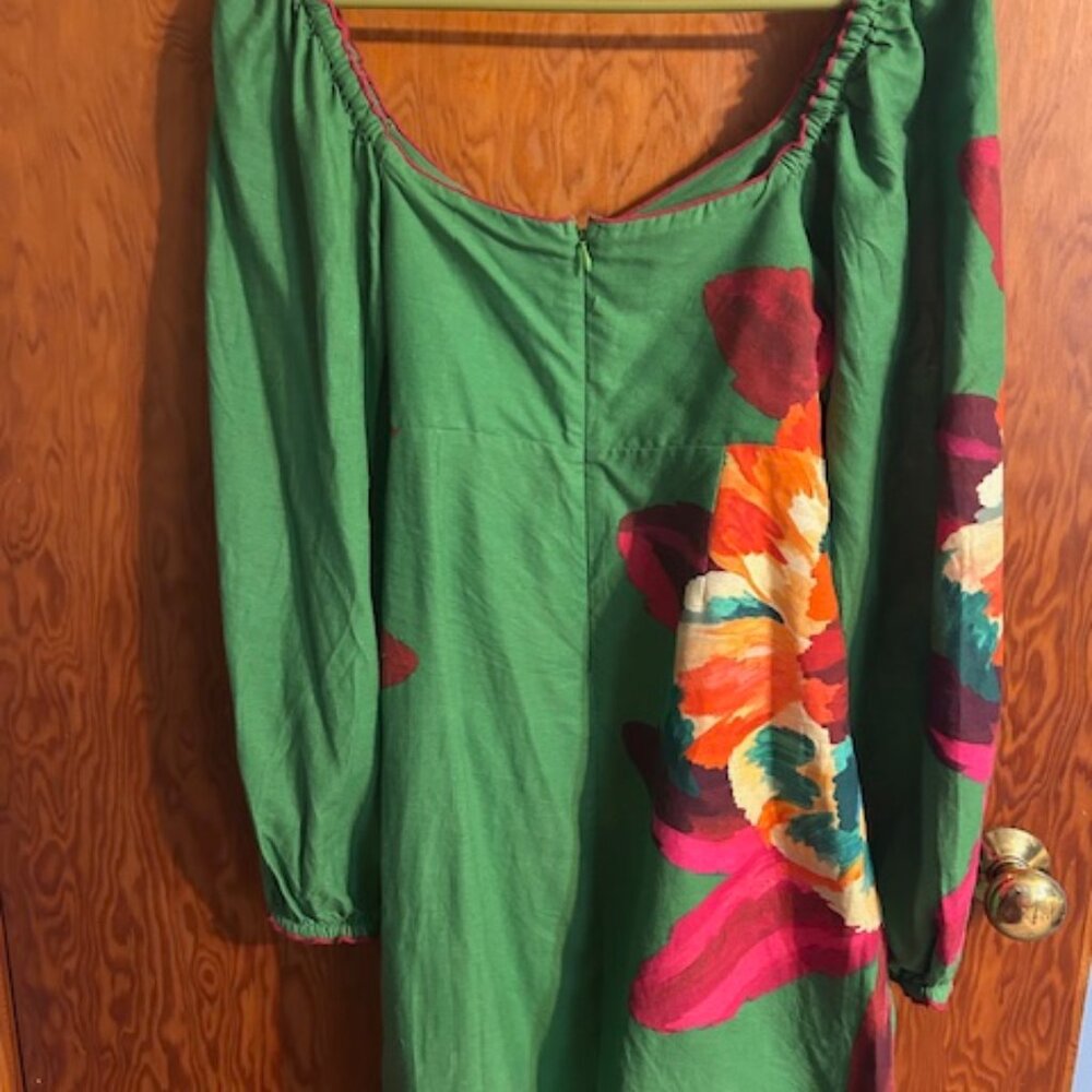 NWT FARM RIO TROPICAL GREEN MINI DRESS